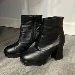 Black High Heeled Boots